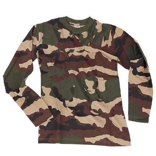 Tee shirt camo woodland col rond et manches longues taille XL