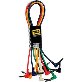Yellow Cable Cordon Jack Coudé Mono M Jack Coudé Mono M 60 CM - Lot de 6 Câbles pour pédales - 1