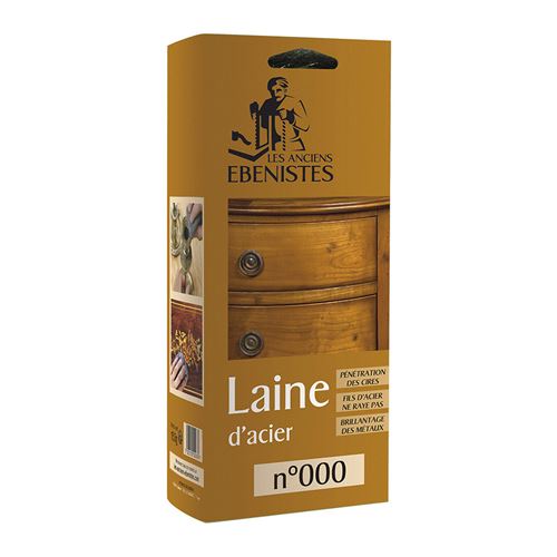 Laine D'acier N°000 150g - Les Anciens ébénistes