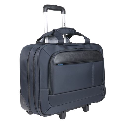 Trolley Mobilis - Sacoche à roulettes pour ordinateur portable 14-17 - Bleu marine et noir