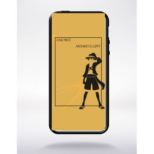 Coque one piece monkey d luffy compatible apple iphone 5c bord noir silicone