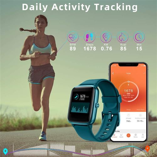 Montre connectée GENERIQUE Montre Connectée Homme Femme Bracelet Connecté  Etanche IP68 Podomètre Cardio Sommeil Tracker d'Activité pour Android  iOS-Rose