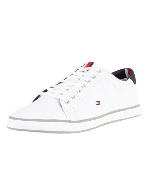 Tommy Hilfiger Homme Flag formateurs, Blanc