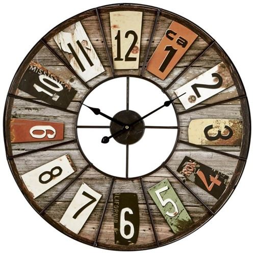 Horloge Loft color 60 cm en métal - marque française