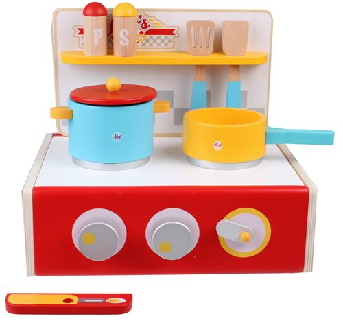 Sevi cuisinière en bois avec casseroles 9 pièces 27 cm