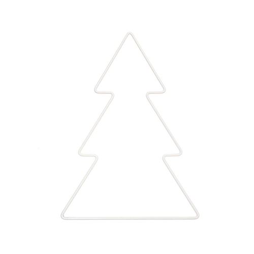 Sapin métallique blanc 14 x 20 cm