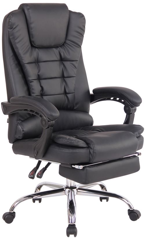 CLP - Fauteuil de bureau Oxygen en Tissu ou Similicuir noir Similicuir