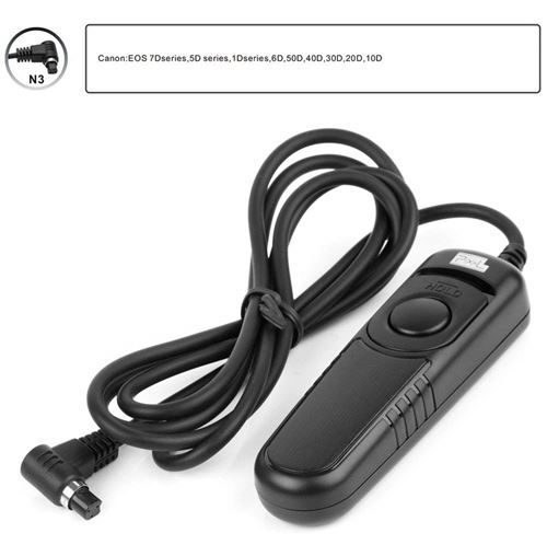 Pixel Rc-201/n3 Déclencheur À Distance / Télécommande Filaire Avec Câble De 120cm Pour Reflex Canon