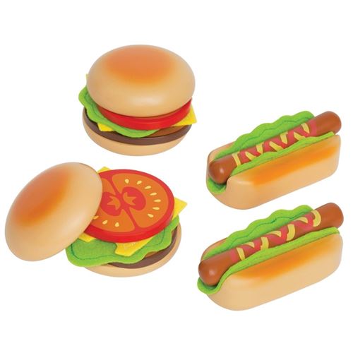 Jeu d'imitation enfant jeux jouets Jouets hamburgers et hotdogs