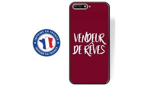 Coque souple pour Huawei Y6 (2018) avec impression Motifs vendeur de rêves bordeau