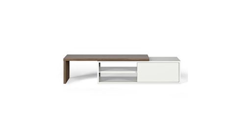 Temahome - meuble tv move noyer & blanc mat