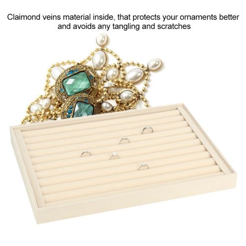 Boîte de rangement Présentoir à bijoux Bracelet Collier (Plateau à bagues)  - Achat & prix