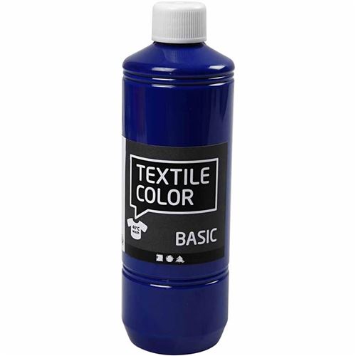 Creotime peinture textile Basic 500ml bleu