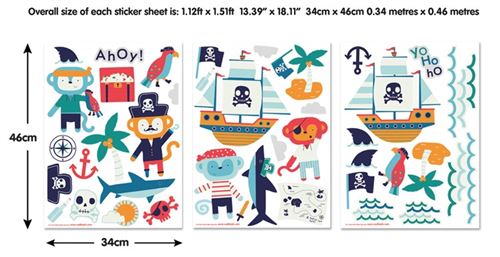 Walltastic 45002 Stickers Muraux theme Pirate