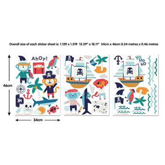 Walltastic 45002 Stickers Muraux theme Pirate - 1