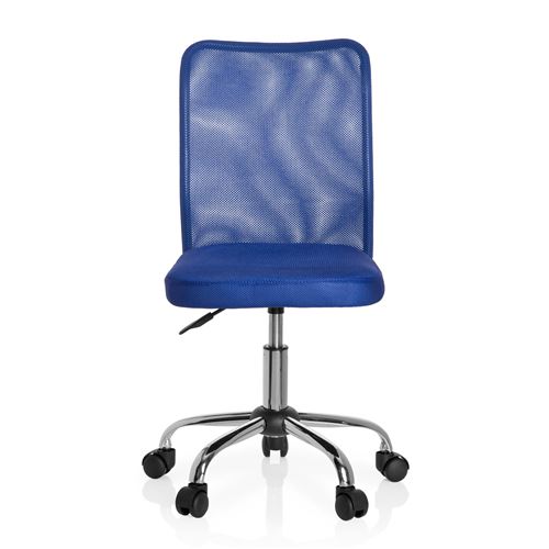 Chaise de bureau pour enfant Siège pivotant KIDDY NET tissu maille bleu hjh OFFICE Chaise de bureau pour enfant Siège pivotant KIDDY NET tissu maille bleu hjh OFFICE