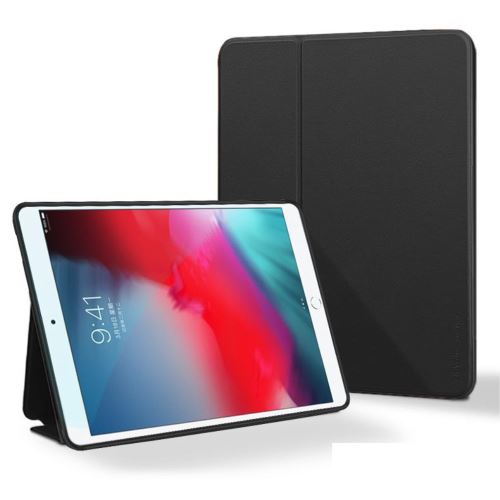 Etui en PU couleur de la fibre noir avec support pour votre Apple iPad Air 10.5 (2019)