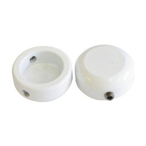 Bouchons d'extrémité de barre BMX Savage en alliage 22.2mm blanc