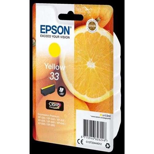 Epson 33 - 4.5 ml - jaune - original - blister - cartouche d'encre