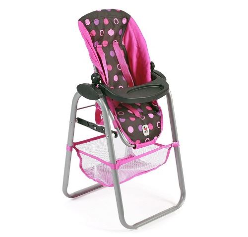 Chaise haute pour poupée jusqu'à 50 cm - accessoire mobilier poupon