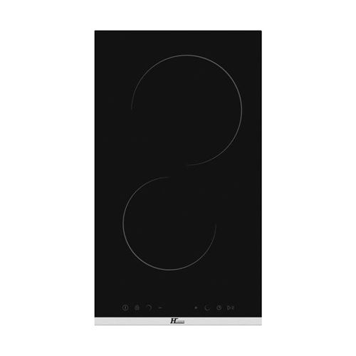 Hudson DOSF 3 N - Vitrocéramique - 2 plaques de cuisson - Niche - largeur : 27 cm - profondeur : 48 cm - noir