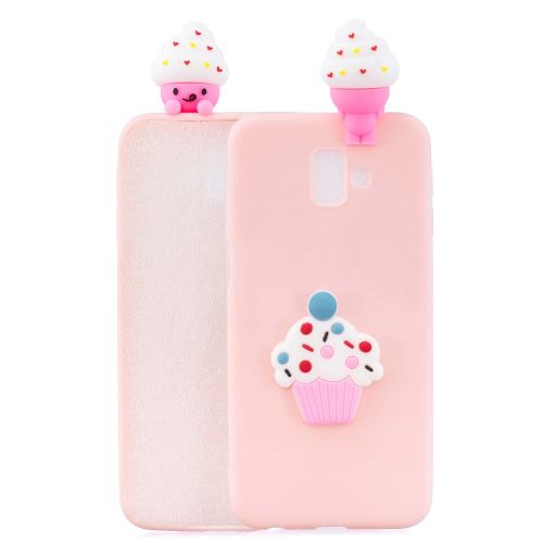 Coque en TPU impression de motifs de poupées mignonnes en 3D cup cake pour votre Samsung Galaxy J6 Plus J610F/J6 Prime
