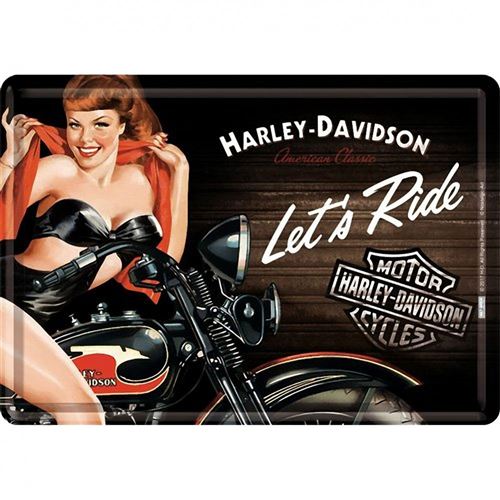 Petite plaque en métal Harley Davidson