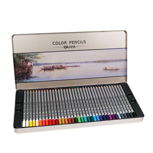 Multi Color Crayon Kit 72 couleur avec fer boîte d'emballage Set Crayons de couleur @WAN90705001C