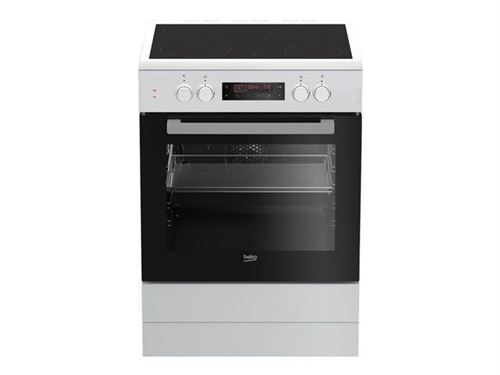 Beko CUV63B - Cuisinière - pose libre - largeur : 60 cm - profondeur : 60 cm - hauteur : 85 cm - avec système auto-nettoyant - blanc