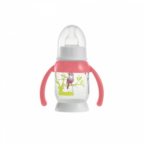 Béaba biberon demi-lune bunny poignée pink 120 ml