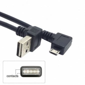 Chenyang Usb 2 0 Male Vers La Droite Micro Cable Usb 5 Broches Male Reversible Vers Le Haut Et Le Bas Coude A 90 Degres 25cm Cables Usb Achat Prix Fnac