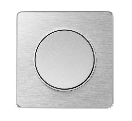 Schneider Electric Aluminium Plaque Odace Touch - Brossé Avec Liseré - Unique