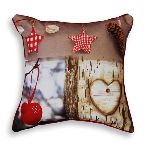coussin passepoil 40 x 40 cm polyester photoprint candeur