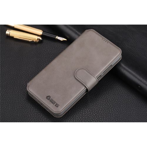 Etui en PU avec support et fentes pour cartes de crédit gris pour votre Huawei P30
