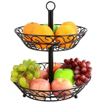 Corbeille A Fruits Corbeille A Fruits A 2 Etages En Metal Creative Moderne Paniere A Fruits Support De Stockage Pour Fruits Outils De Coupe Achat Prix Fnac