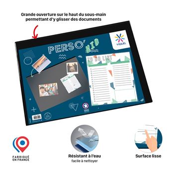Sous Main Bureau Personnalisable Pour Enfant Protection Bureau Viquel Bleu Sous Main Achat Prix Fnac