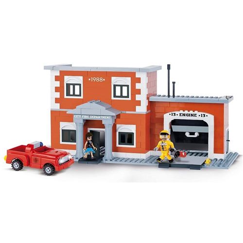 COBI Action Town-Engine13 Fire Station (330 Pcs) Jouet, COB01477, Coloris Assortis