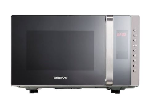 Medion Argent Laqué Md 17495 - Four Micro-Ondes Combiné - Grill - Pose Libre - 23 Litres - 800 Watt