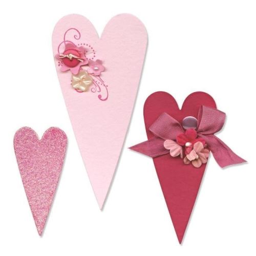 Sizzix matrice bigz de découpe - coeurs allongés siz656335
