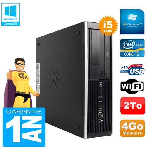Pc hp compaq pro 6300 sff i5-2400 ram 4go disque 2to graveur dvd wifi w7