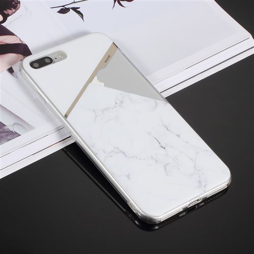 Coque en TPU motif marbre blanc pour votre Apple iPhone 8 Plus/7 Plus 5.5 inch