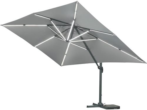 parasol jardin déporté led alu sun 3 luxe carré 3 x 3 m parasol jardin déporté led alu sun 3 luxe carré 3 x 3 m