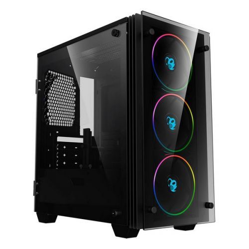 Boîtier Demi Tour Micro ATX / Mini ITX CoolBox COO-DGC-M192-0 RGB LED Noir