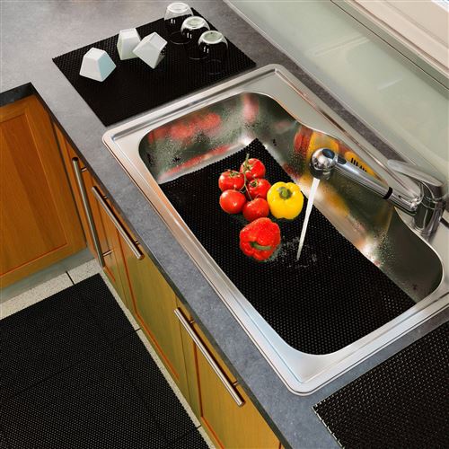 Tapis multiusage confectionne 43 x 32 cm softy uni tubulo Noir