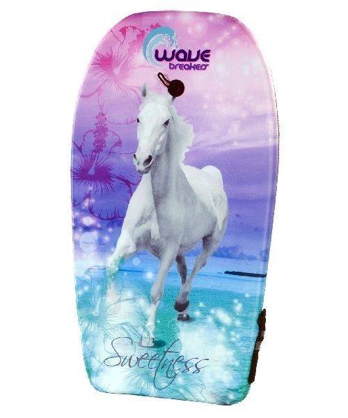SportX bodyboard Cheval junior mousse 83 cm bleu clair/rose