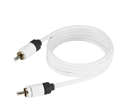 Real Cable SUB-1/7M50 Câble Subwoofer Double Blindage 7 m Blanc