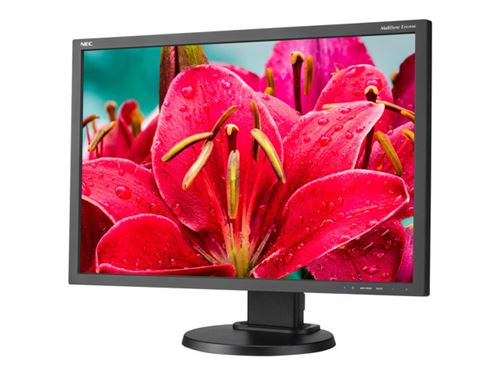 NEC MultiSync E245WMi - LED-monitor - 24 (24 zichtbaar) - 1920 x 1200 - IPS - 250 cd/m² - 1000:1 - 6 ms - DVI-D, VGA, DisplayPort - luidsprekers - zwart