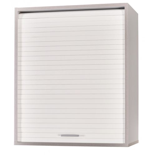 Meuble Cuisine Alu Bicolore 60 cm H 72 cm - Coloris: Blanc