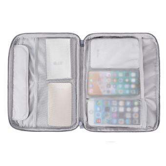Pochette De Rangement De Câble De Voyage | Sac De Rangement Pour Câbles De Données Avec Mousqueton | Étuis à Double Fermeture éclair Pour écouteurs Et