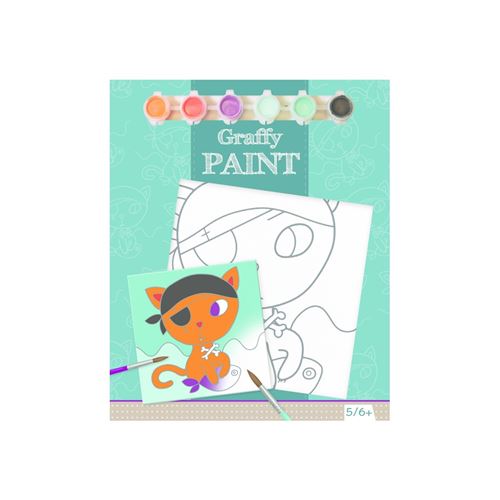 Avenue Mandarine - Kit d'Initiation à la Peinture Graffy Paint - Chat Pirate